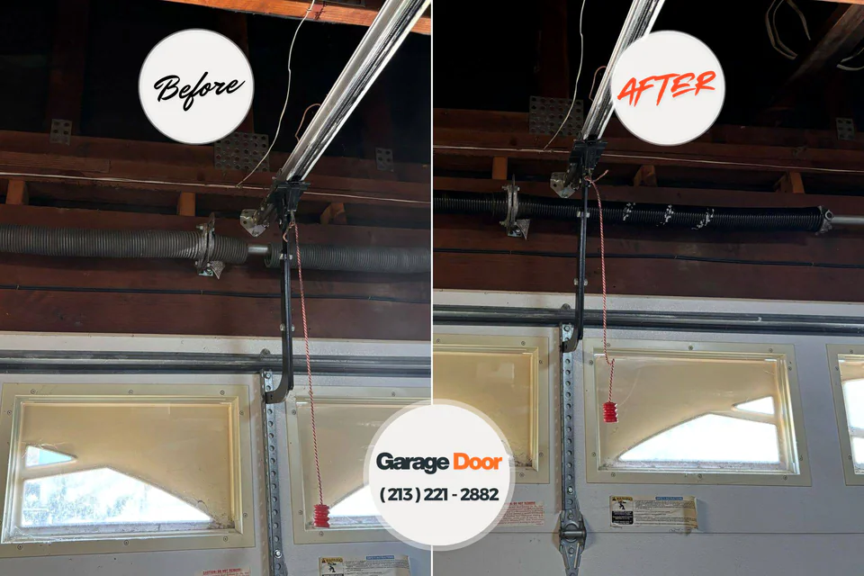 Before and after: garage door repair Pacific, WA
